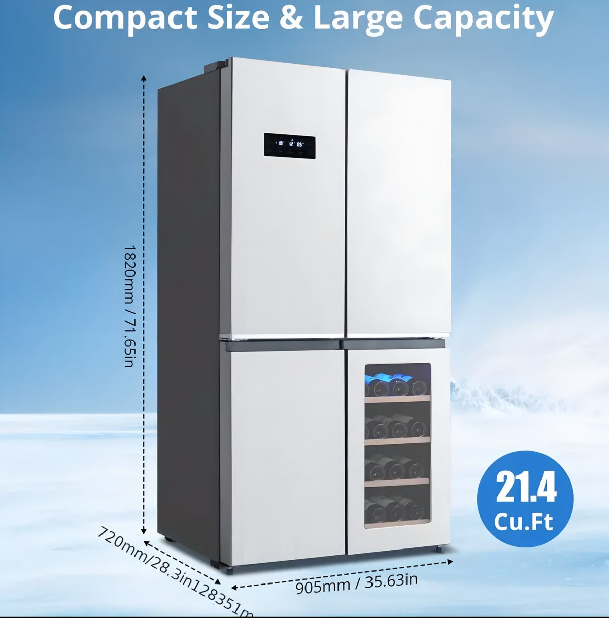 French Door Fridge Freezer Wine Cooler