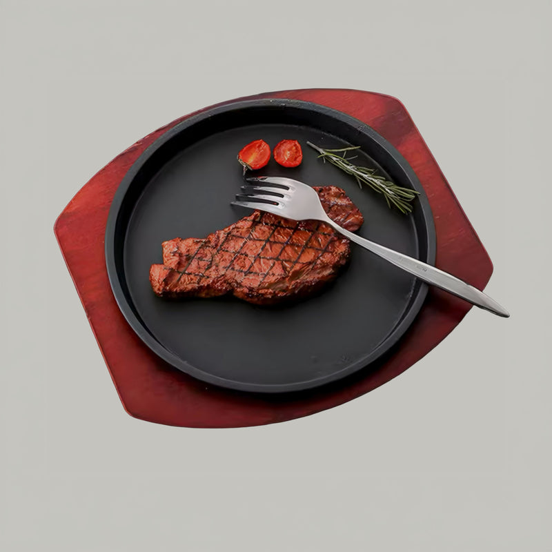 Sear Steak Plate with Serving Base — complete product in a square photograph