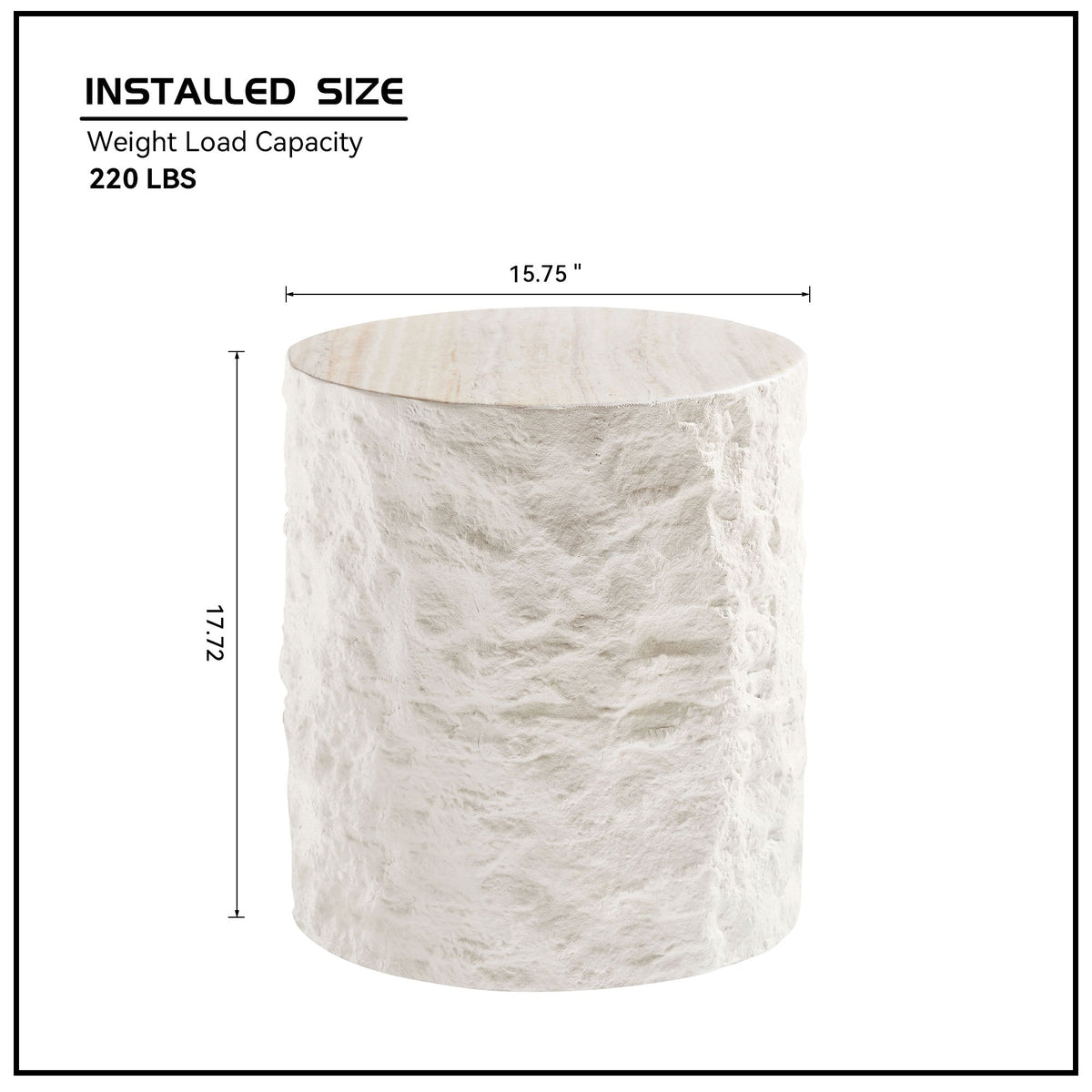 Beige Stone-Look Coffee & Side Table Set