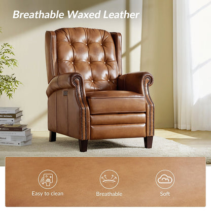 Hulala Leather Power Recliner with USB-C — gallery view 7 of 17