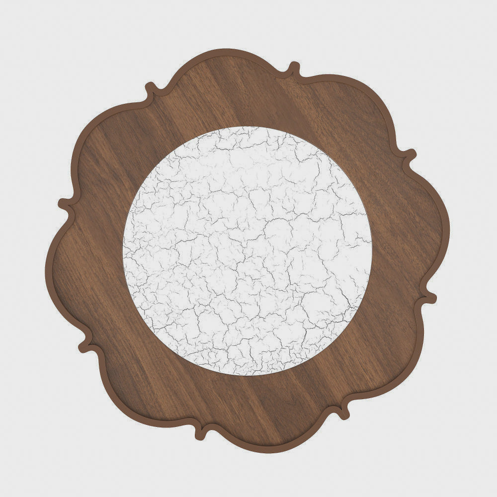 Overhead brown petal table