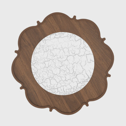 Overhead brown petal table