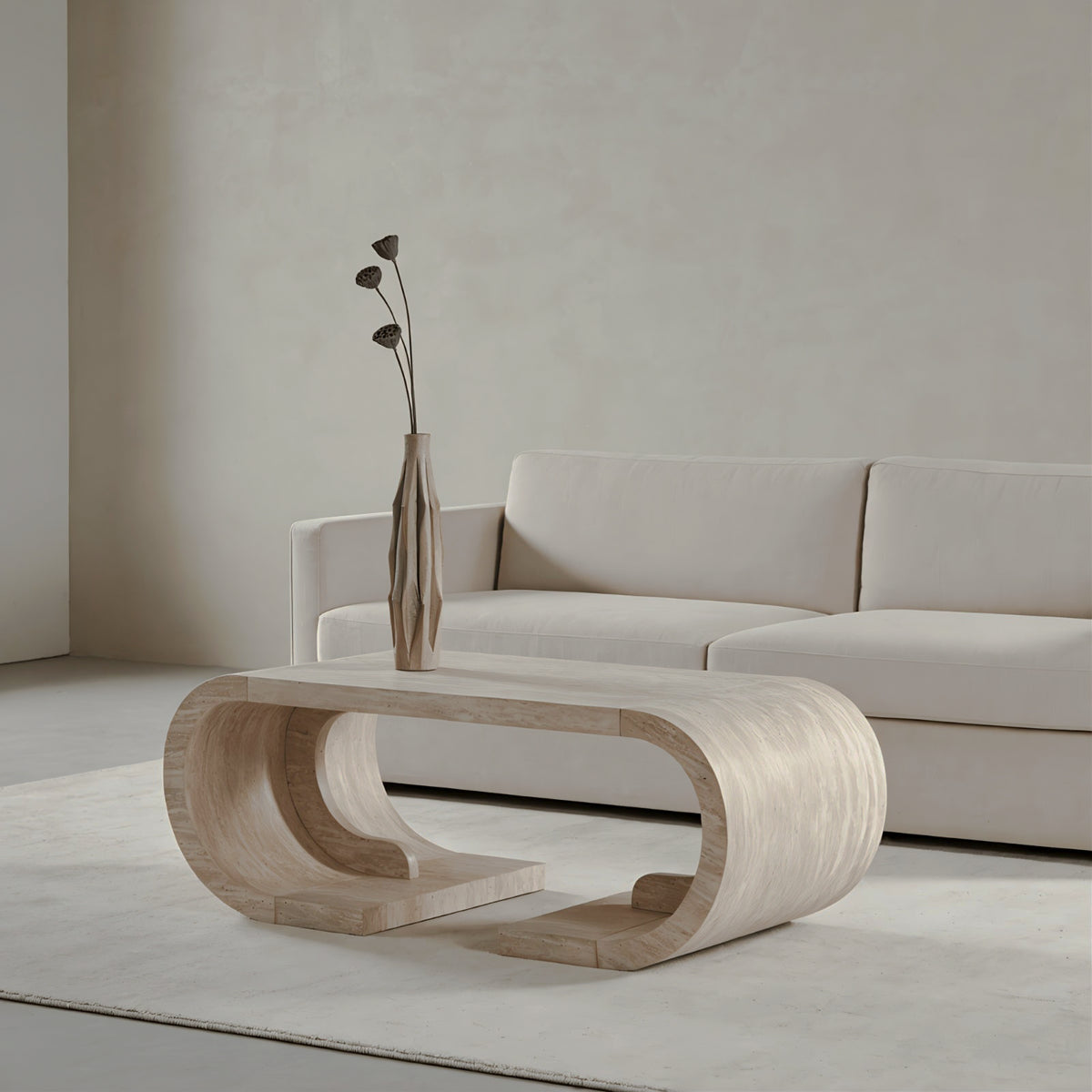 Angled curved waterfall table