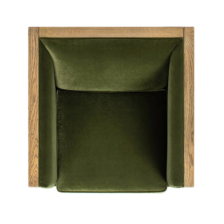 Georgia Olive Green Cane-Frame Armchair — gallery view 2 of 8
