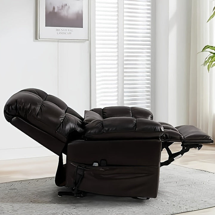 Restreal Brown Power Lift Recliner with Massage — gallery view 3 of 6