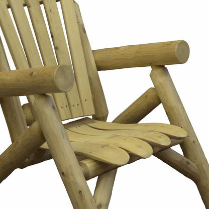 28" X 30" X 39" Natural Wood Lounge Chair - 370285