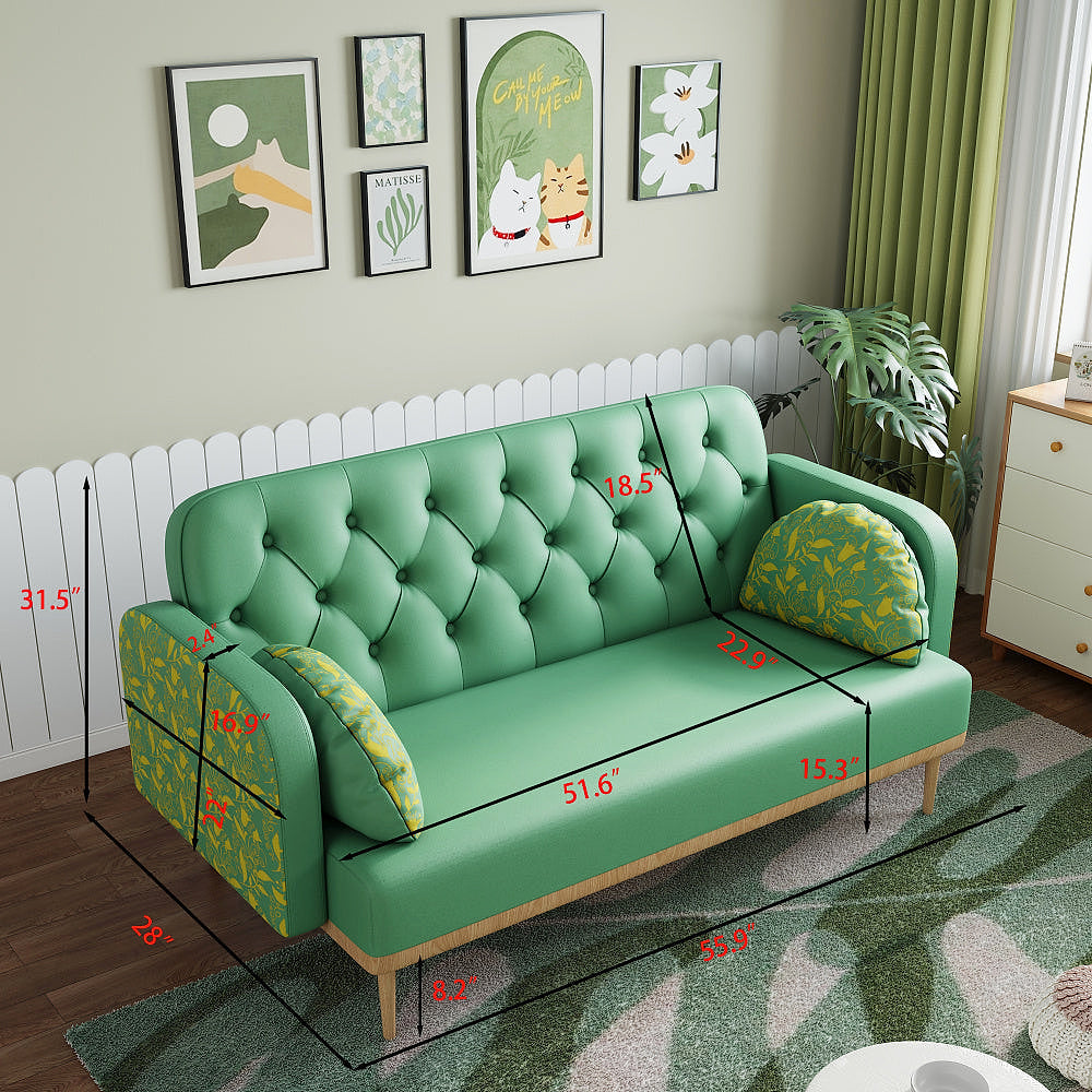 Tulip Green Two-Seat Sofa — gallery view 6 of 6