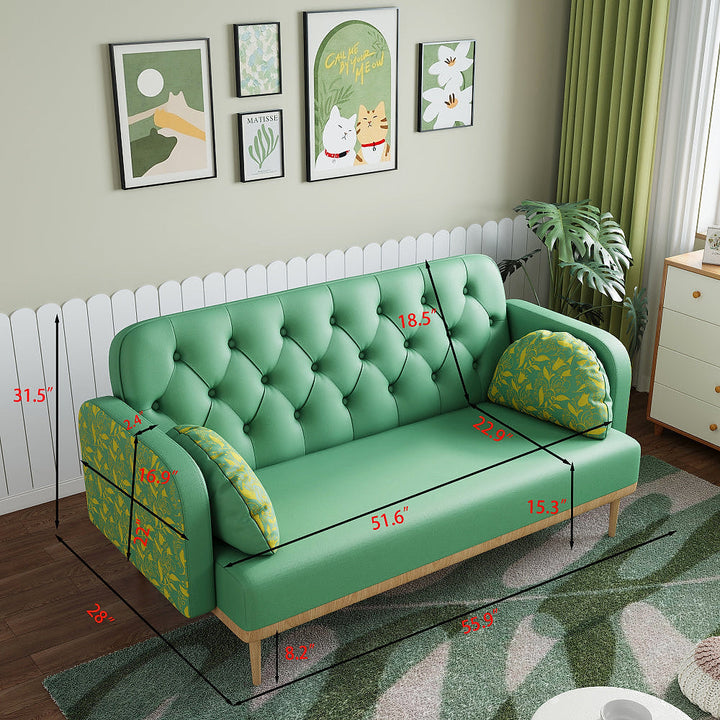 Tulip Green Two-Seat Sofa — gallery view 6 of 6