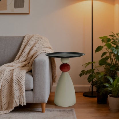 White-base sphere table