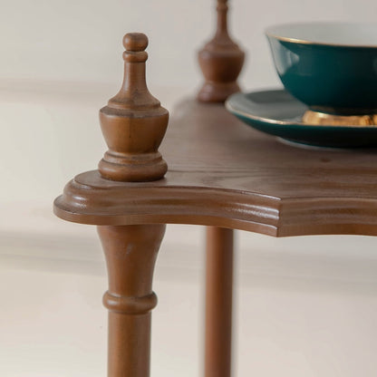 Four-Tier Display Shelf with Turned Posts