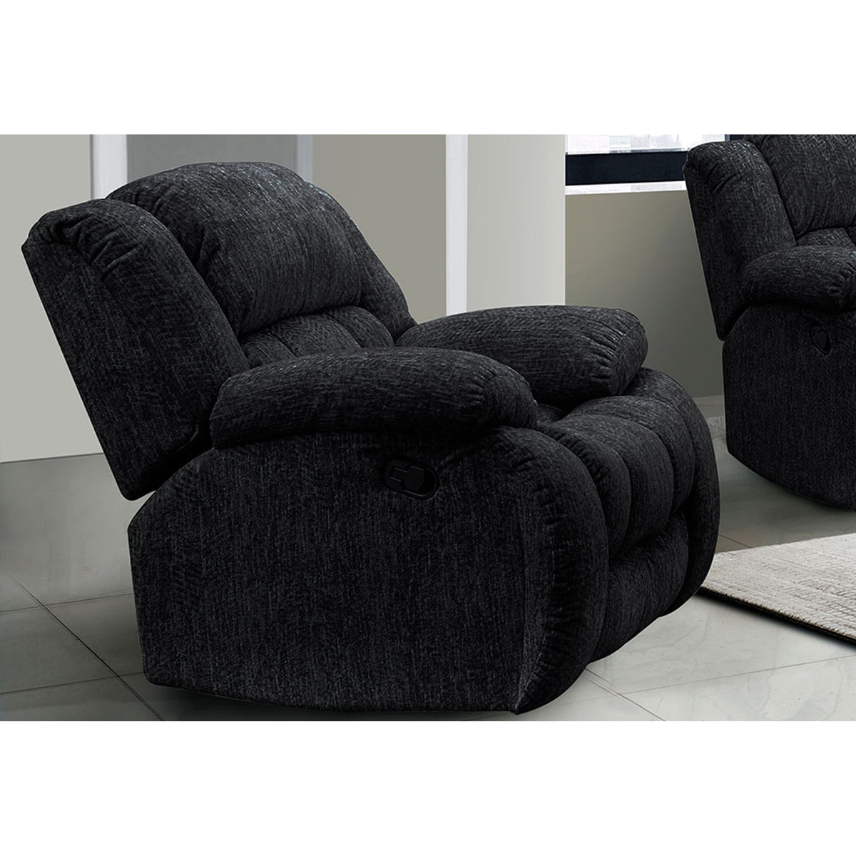 40" Gray Fabric Gliding Recliner - 563922