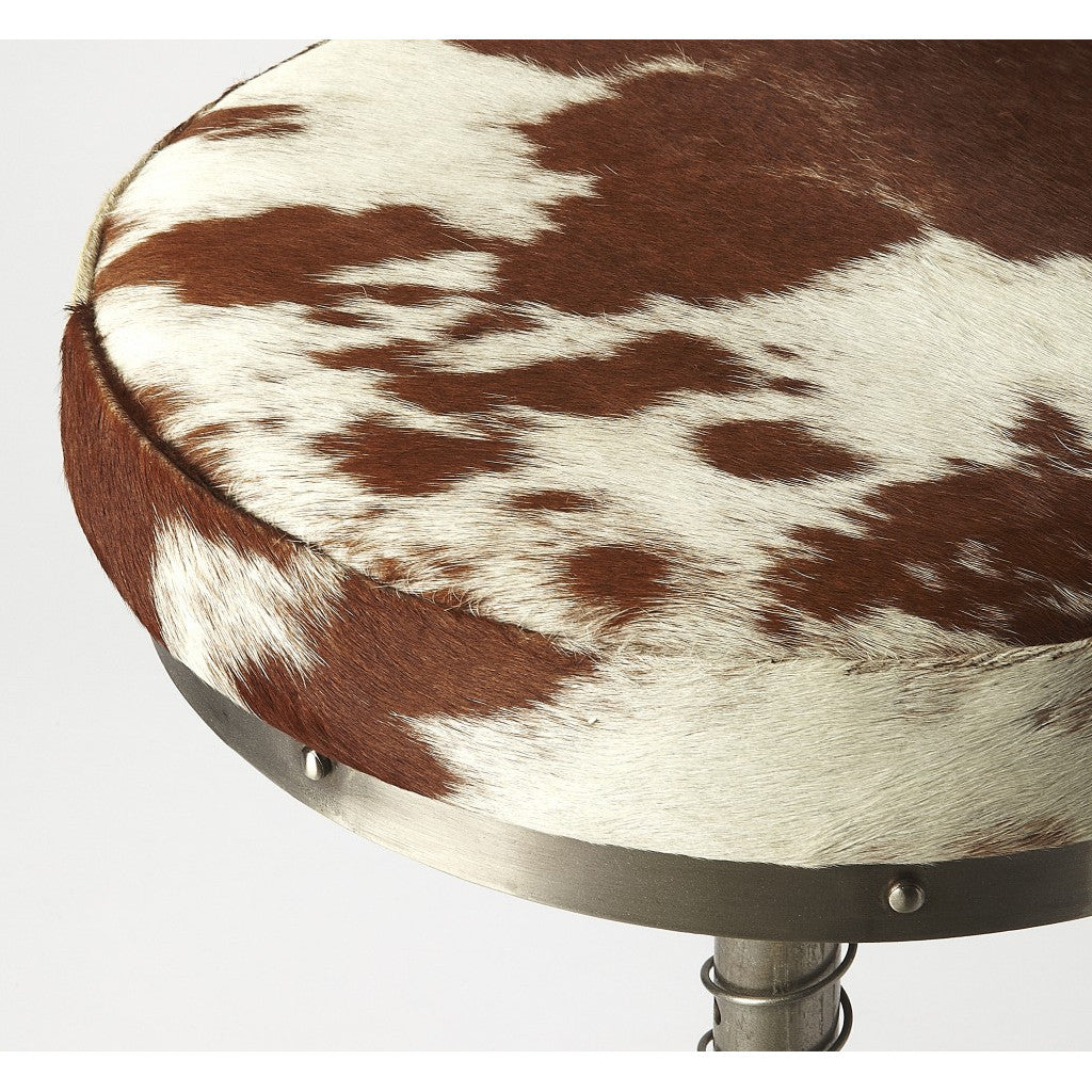 Hair on Hide Iron Bar Stool - 389123