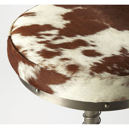 Hair on Hide Iron Bar Stool - 389123