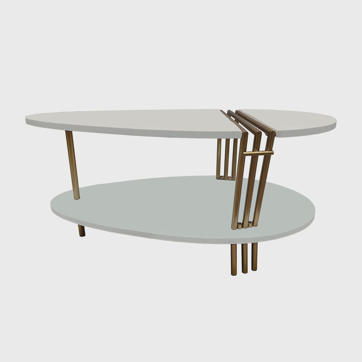 Studio white oval table