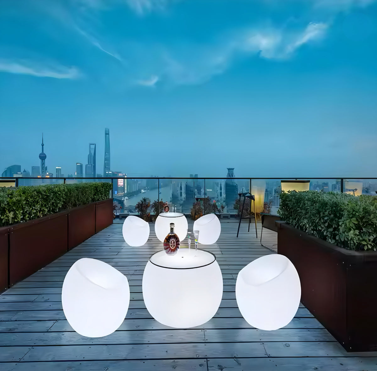 Round Illuminated Coffee Table