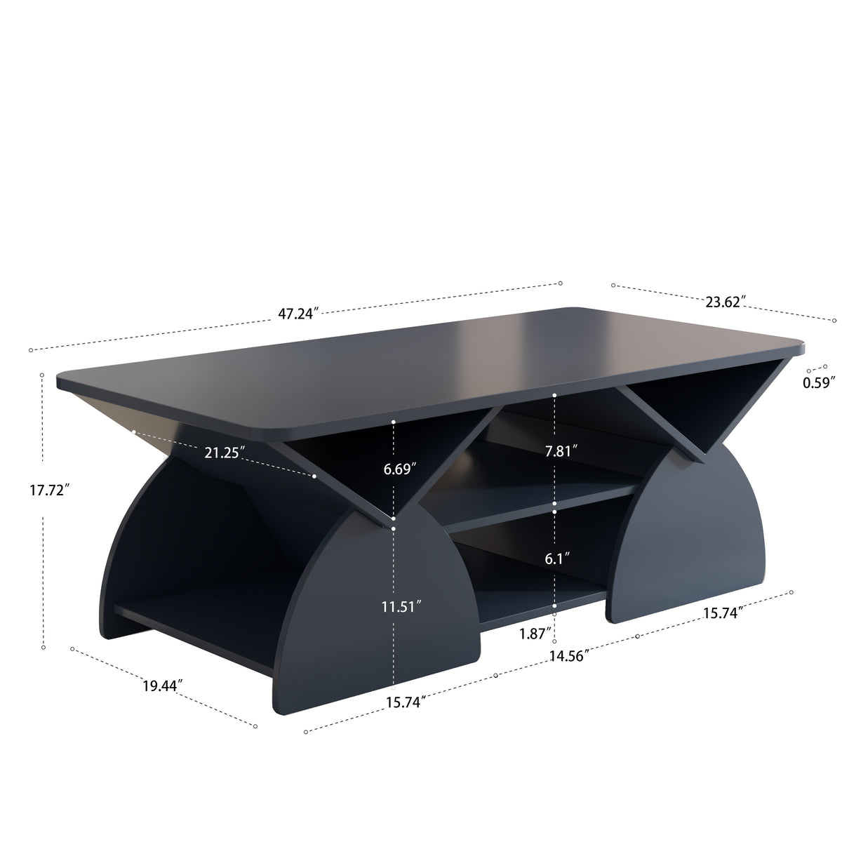 Geometric table dimensions