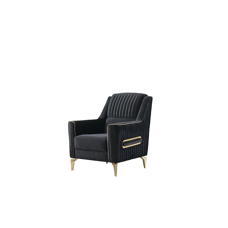 Melody Black Three-Piece Convertible Living Room Set — gallery view 7 of 10