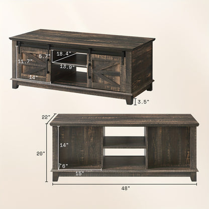 Dark barn-door table dimensions