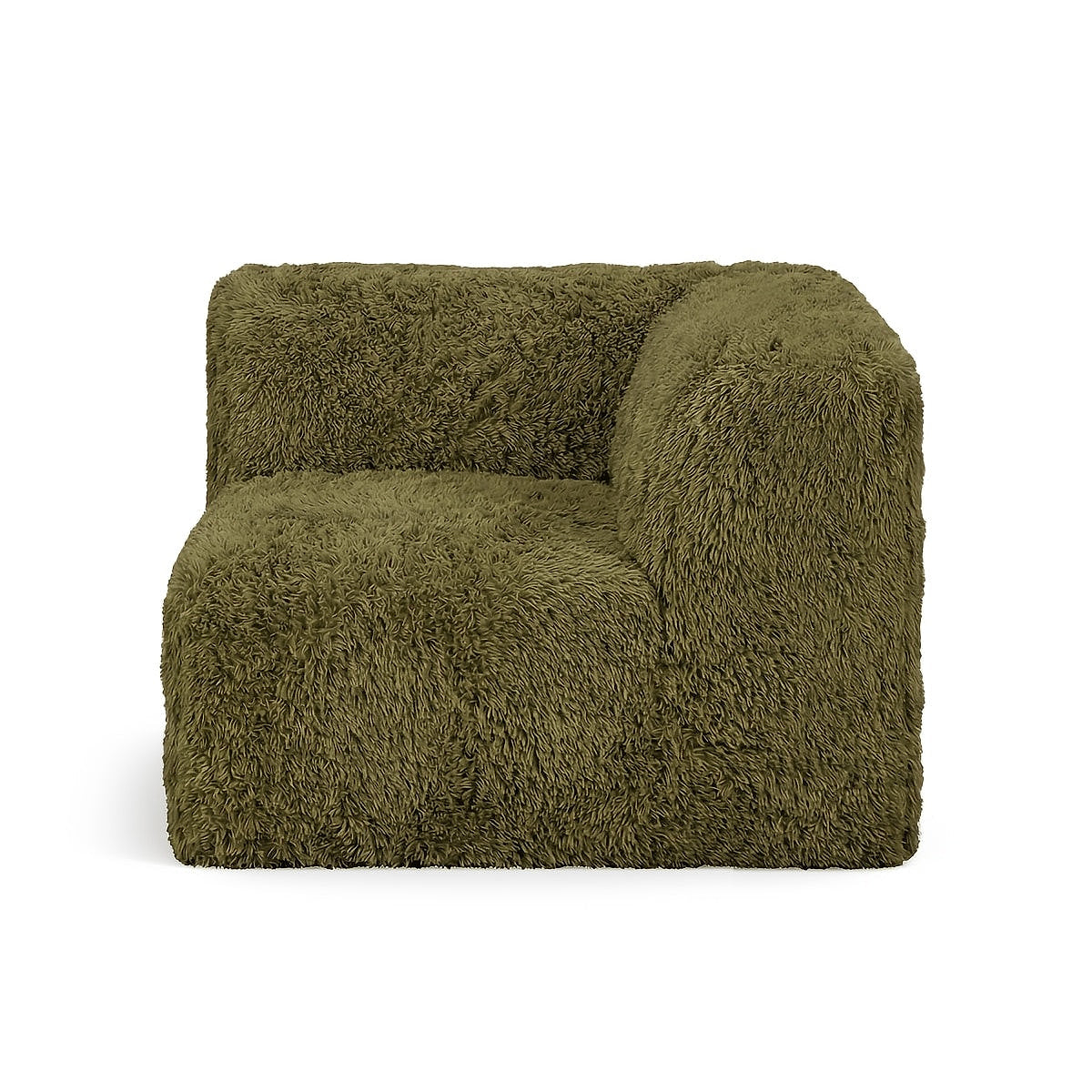 Side view of an individual corner seating module