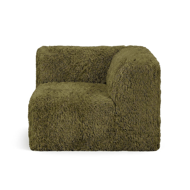 Side view of an individual corner seating module