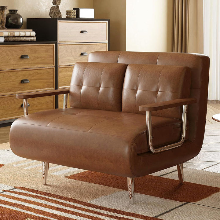 Brown Convertible Sofa Bed — gallery view 2 of 7