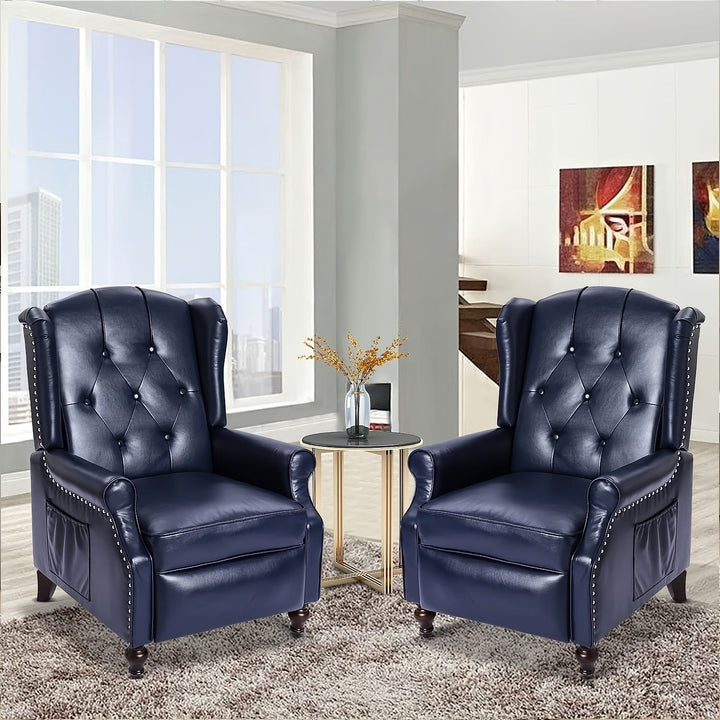 Consofa Faux Leather Massage Recliners, Set of Two — gallery view 6 of 8