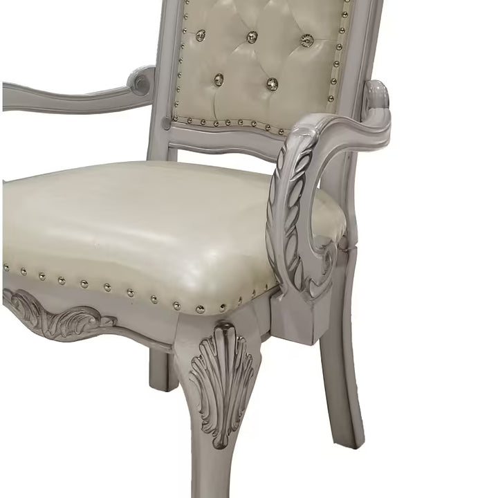 Ivory Rococo Tufted Chairs, Set of Two — gallery view 2 of 7