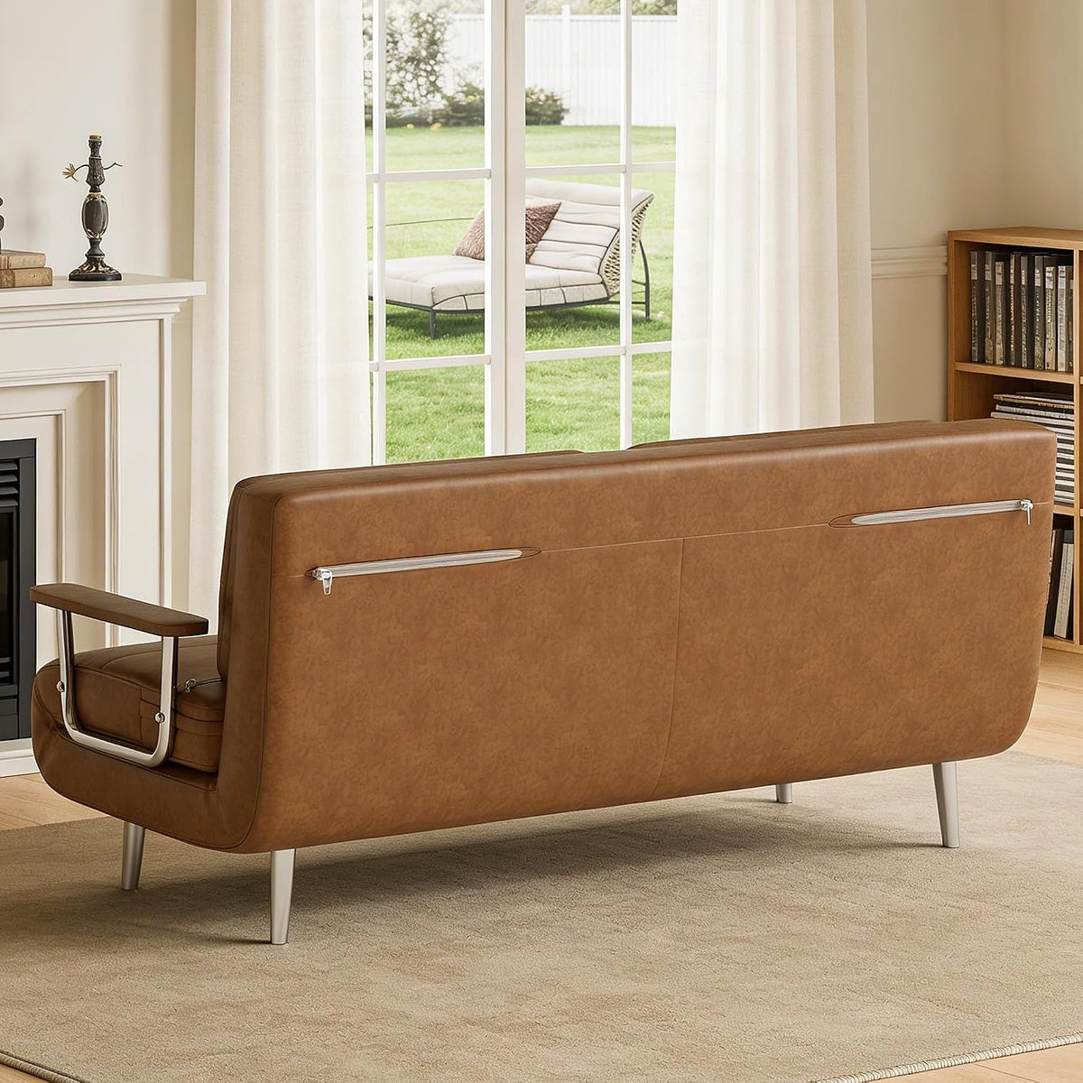 Brown Convertible Sofa Bed — gallery view 5 of 7