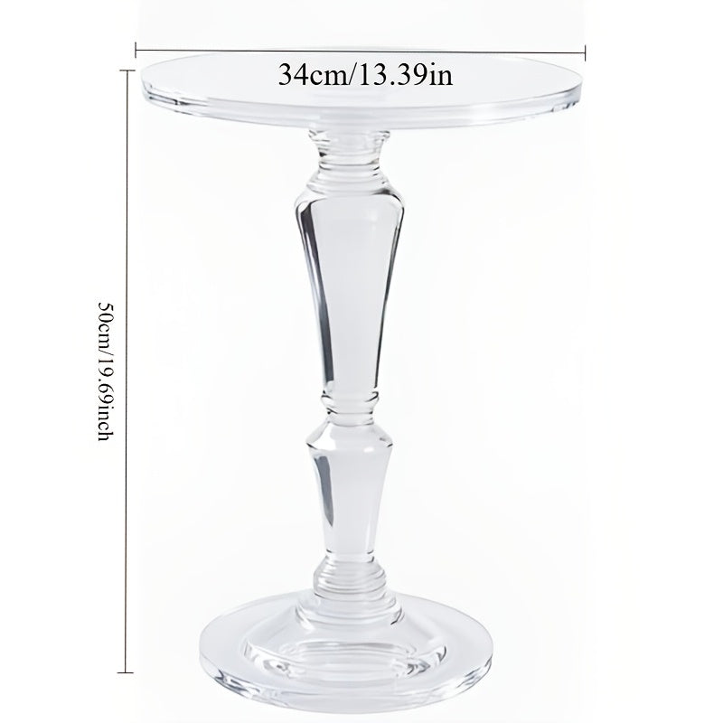 Furniture Acrylic Side Table, Acrylic End Table for Drinking Food, Clear Modern Small Tables for Living Room Bedroom Lobby