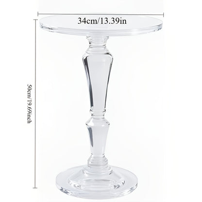 Furniture Acrylic Side Table, Acrylic End Table for Drinking Food, Clear Modern Small Tables for Living Room Bedroom Lobby