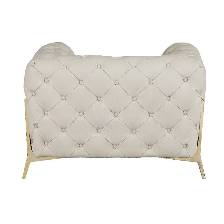 Aurelia Ivory Tufted Accent Chair — gallery view 4 of 8