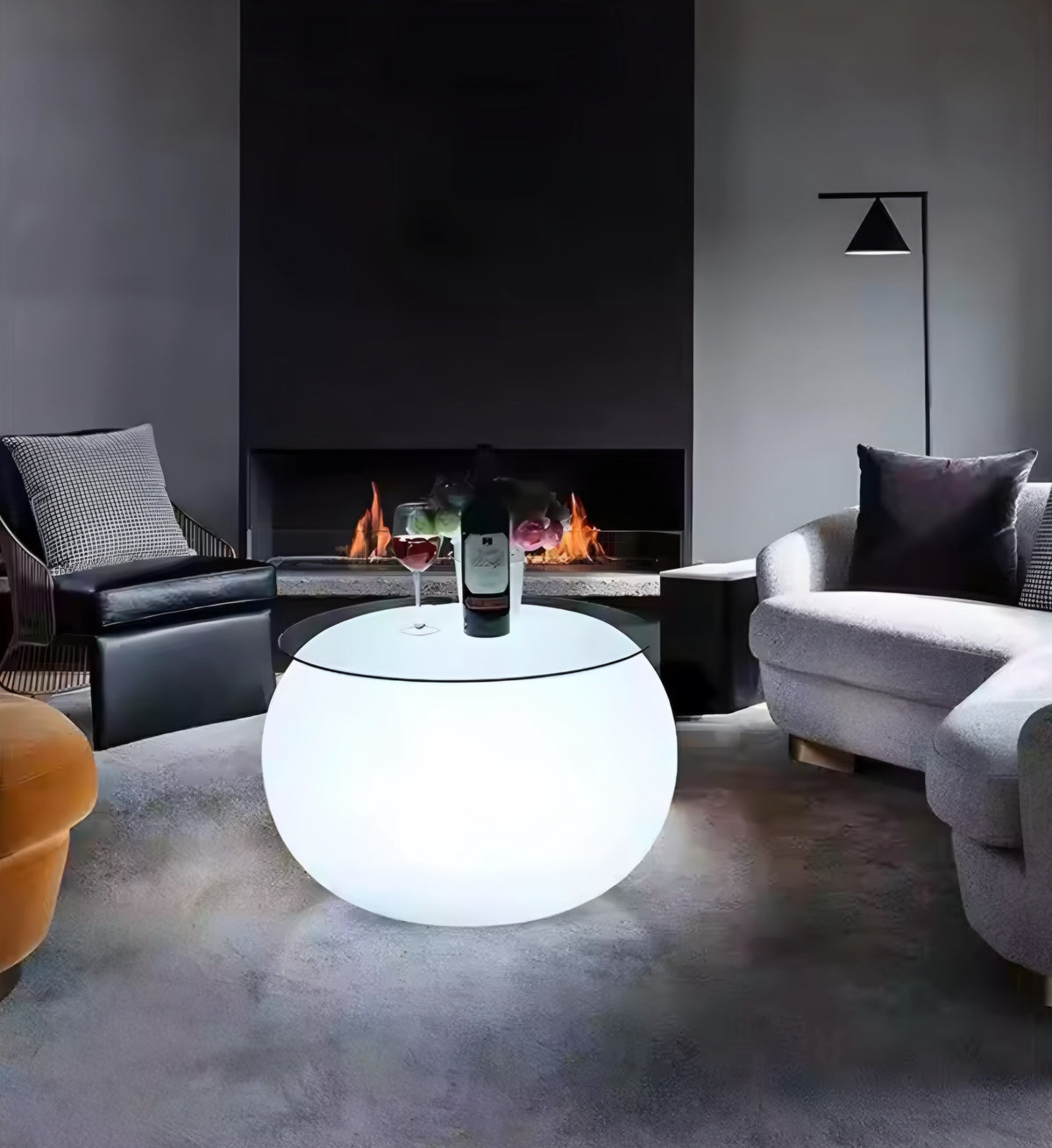 Round Illuminated Coffee Table
