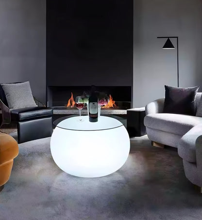 Round Illuminated Coffee Table