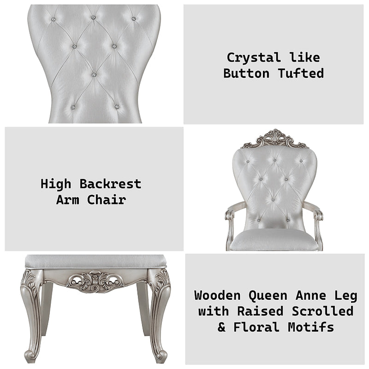 Ivory Upholstered Armchairs, Set of Two — gallery view 6 of 7