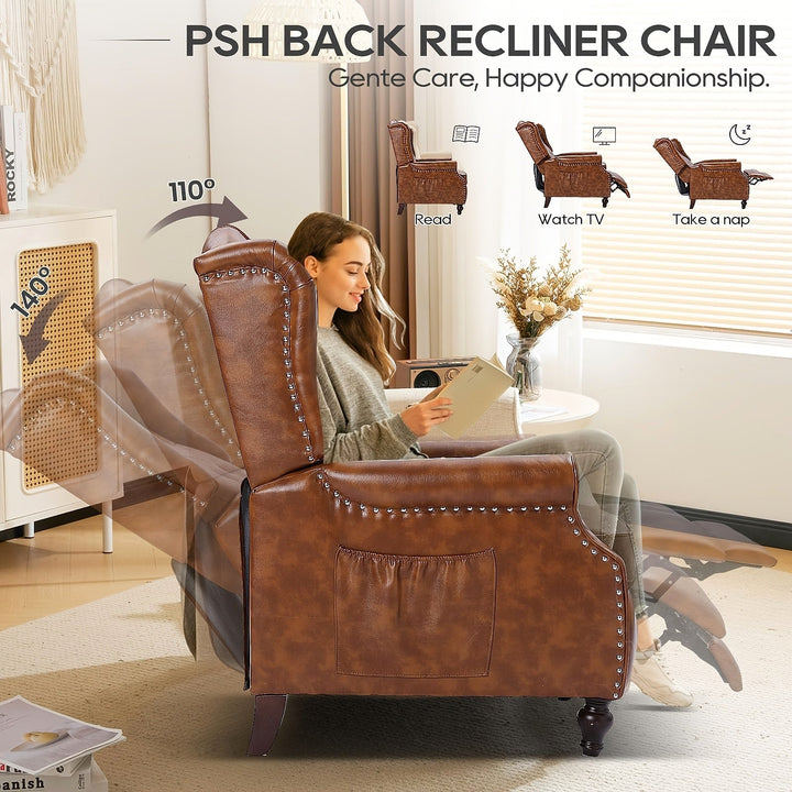 Consofa Faux Leather Massage Recliners, Set of Two — gallery view 8 of 8