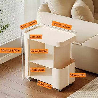 Dimension diagram for 50×30×56 cm cream rolling side table