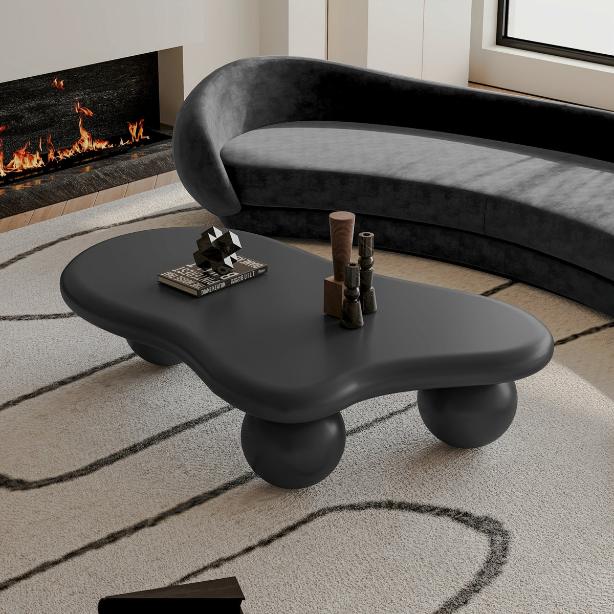 Cloud Coffee Table with Three Ball Legs