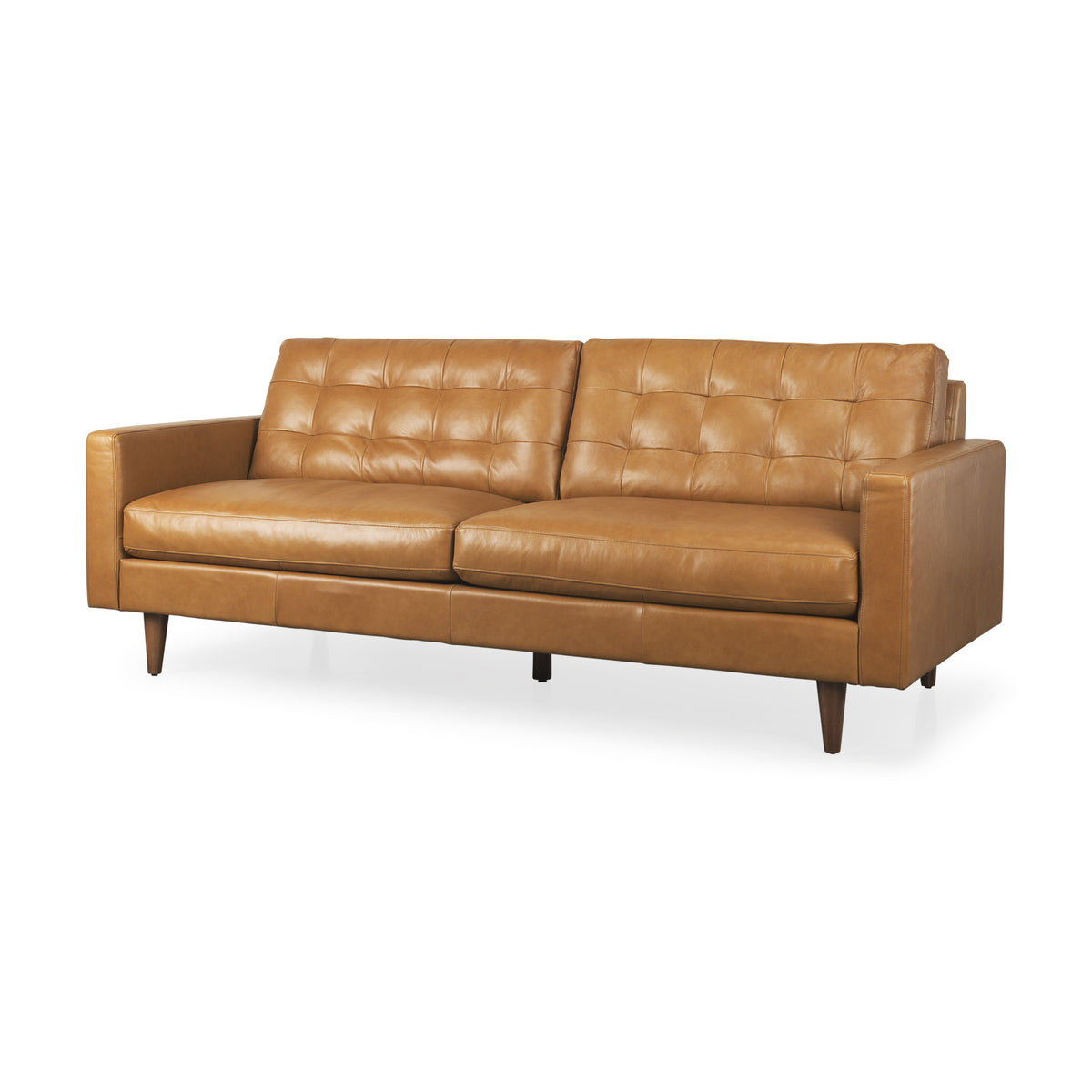 88" Brown Leather Sofa - 607328