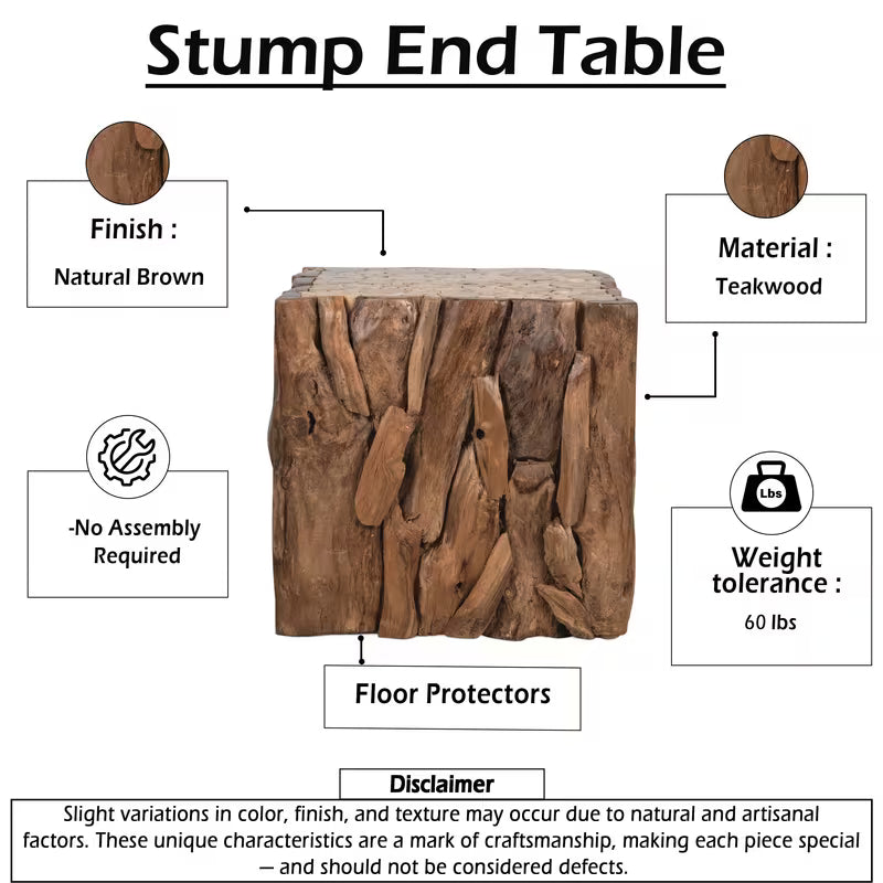Feature diagram of the root-style cube end table