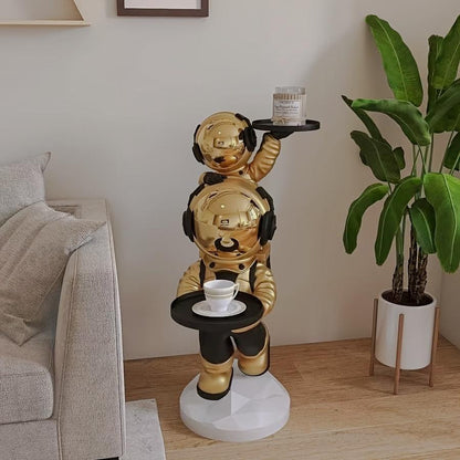 Astronaut Side Table with Two Display Trays