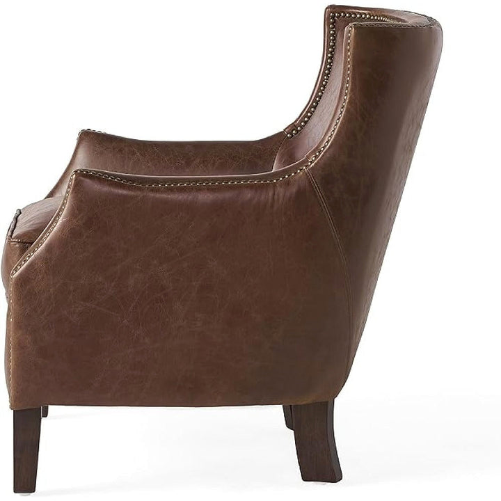 Briar Brown Leather-Look Accent Chair — gallery view 5 of 10