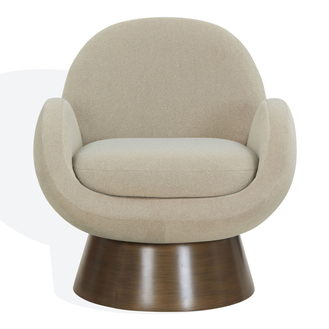 Paolini Curved Pedestal Accent Chair — gallery view 7 of 8