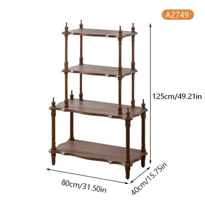 Four-Tier Display Shelf with Turned Posts - A2749