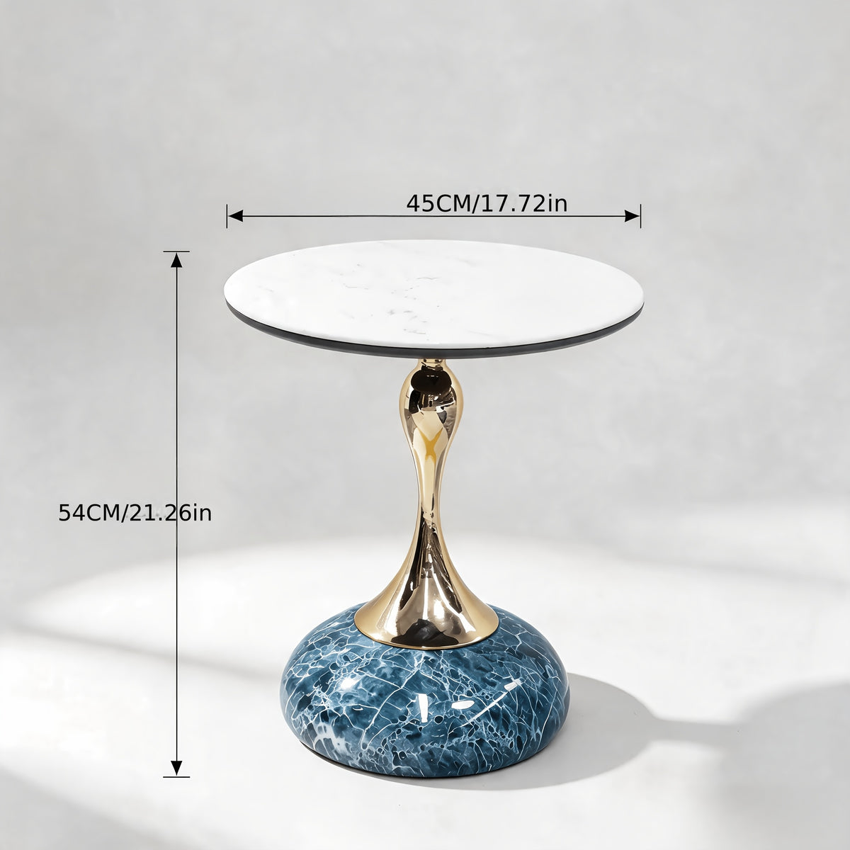 Light Luxury Slim-Waisted Rock Slab Small Coffee Table, Hotel Bedroom Movable Table, Painted Sofa Side Table, Villa And Homestay Corner Table