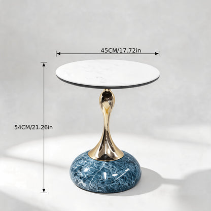 Light Luxury Slim-Waisted Rock Slab Small Coffee Table, Hotel Bedroom Movable Table, Painted Sofa Side Table, Villa And Homestay Corner Table