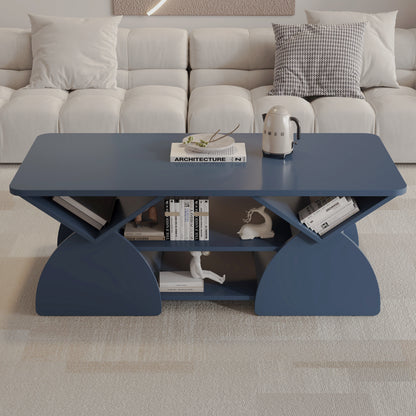 Front blue storage table