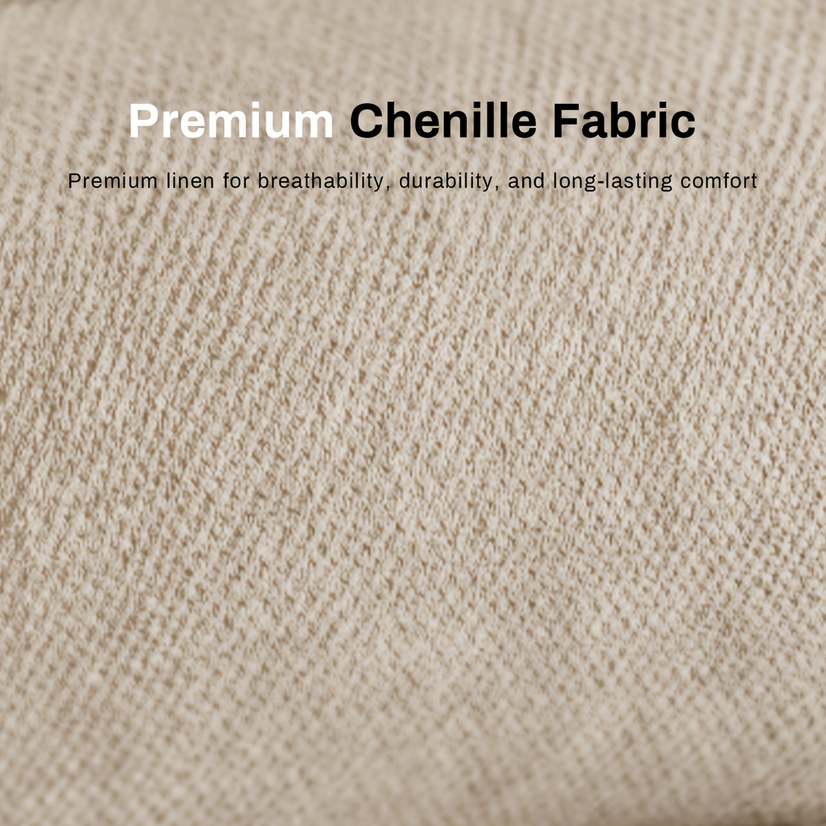 88-Inch Chenille Modular Cloud Loveseat — chenille fabric texture close-up