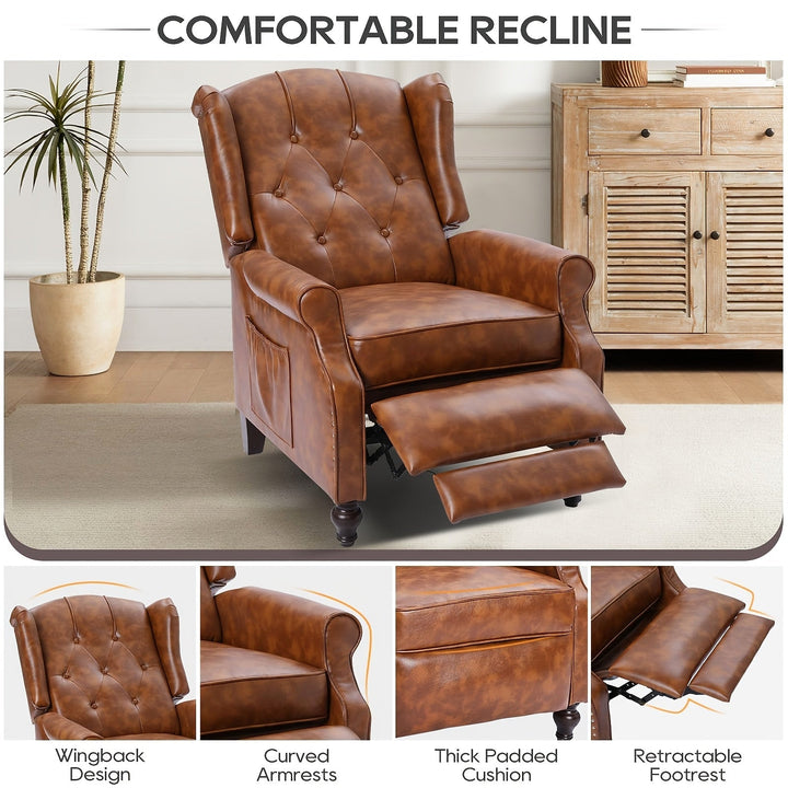 Consofa Faux Leather Massage Recliners, Set of Two — gallery view 4 of 8