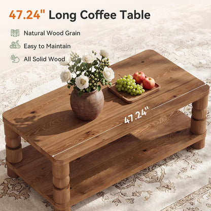Supplier graphic showing 47.24-inch coffee table length