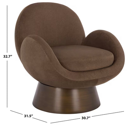 Paolini Curved Pedestal Accent Chair — gallery view 5 of 8